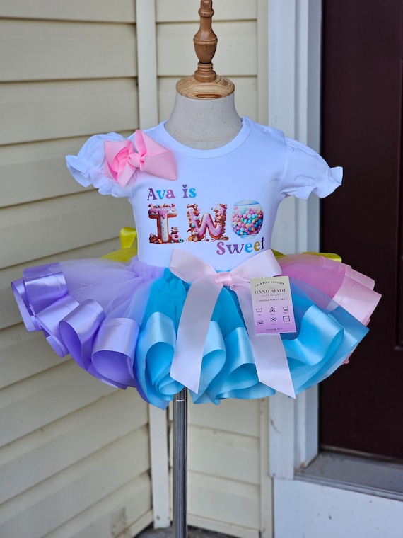 Pastel tutu, Candyland birthday, Toddle Birthday tutu, candy tutu, Custom tutus sets for girls, Toddler tutu, Kid's Birthday Tutu with Name