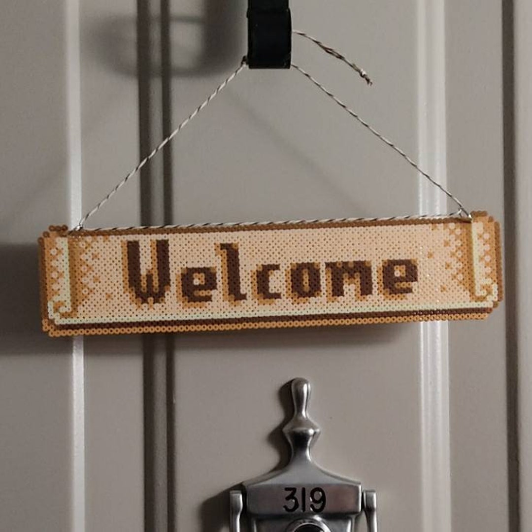Welcome Pixel Sign This item is unavailable - Etsy