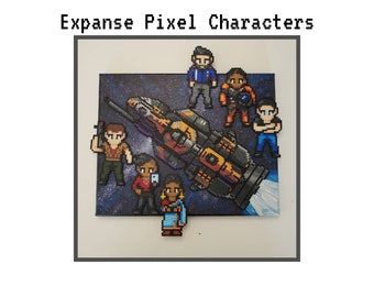 16-bits pixelartmagneten – The Expanse Characters, scifi-decor