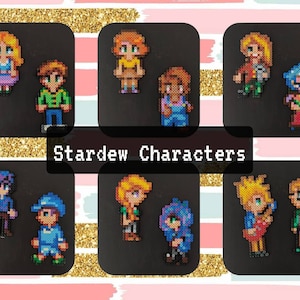 Stardew Valley Characters and Custom Farmers -mini bead Magnets and more!