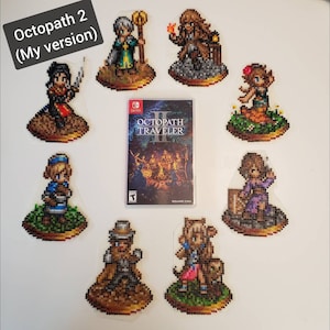 Octopath Traveler 1+2 Character Mini Bead Magnets/Keychains