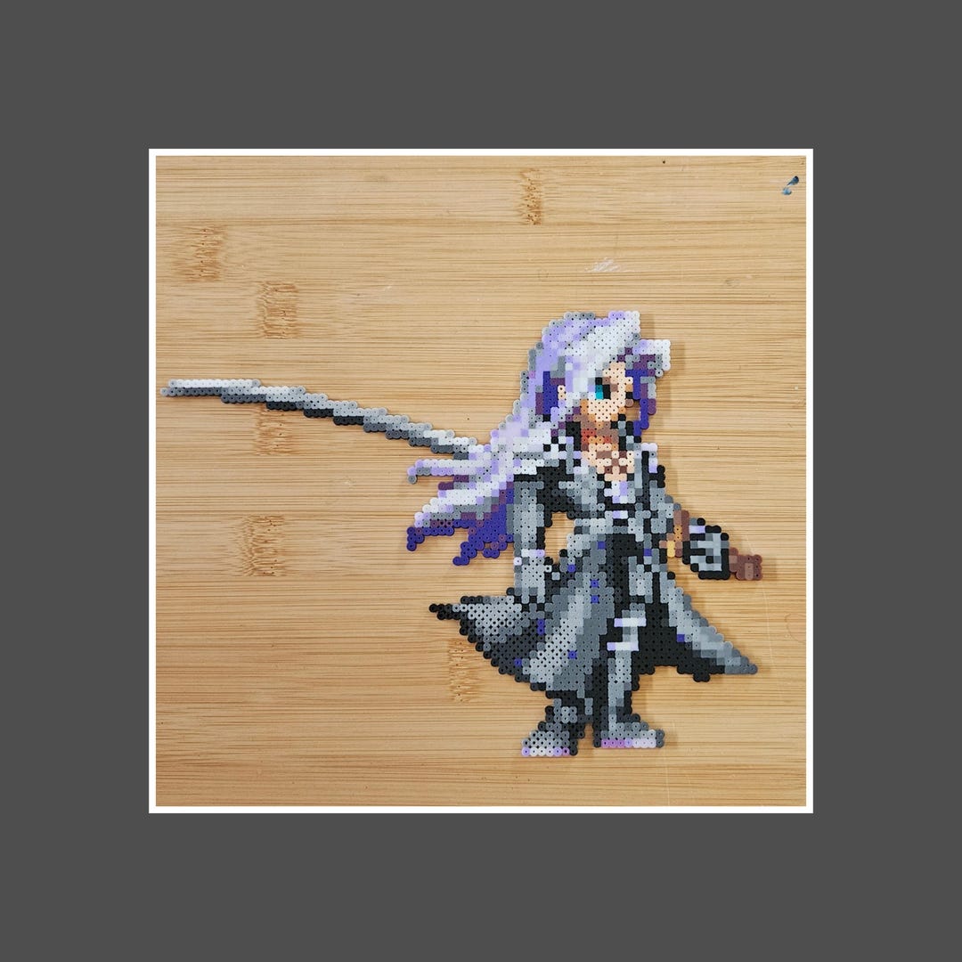 Final Fantasy Pixel Art: 32bit Perler Bead Characters - Etsy