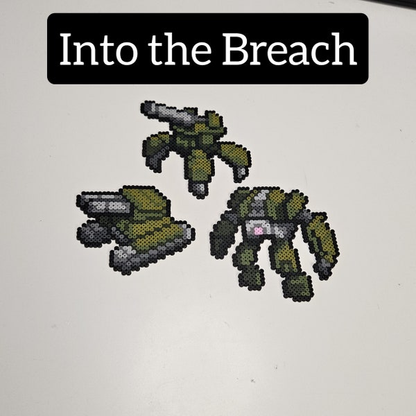 Into the Breach - Mini Beadsprites - Mechs, Squads and Vek pixel art rendered with fuse beads.