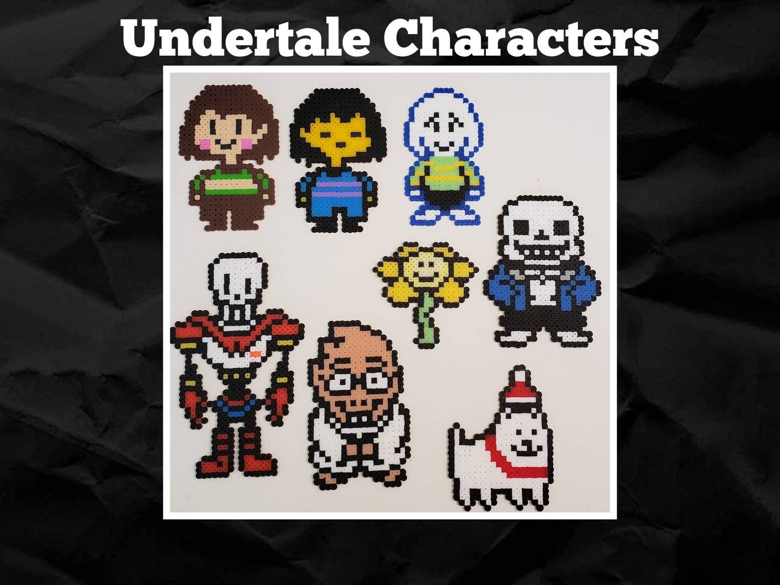 Undertale Perler Bead Pixel Art - Sans, Papyrus, Toriel, Undyne, Alphys,  Flowey