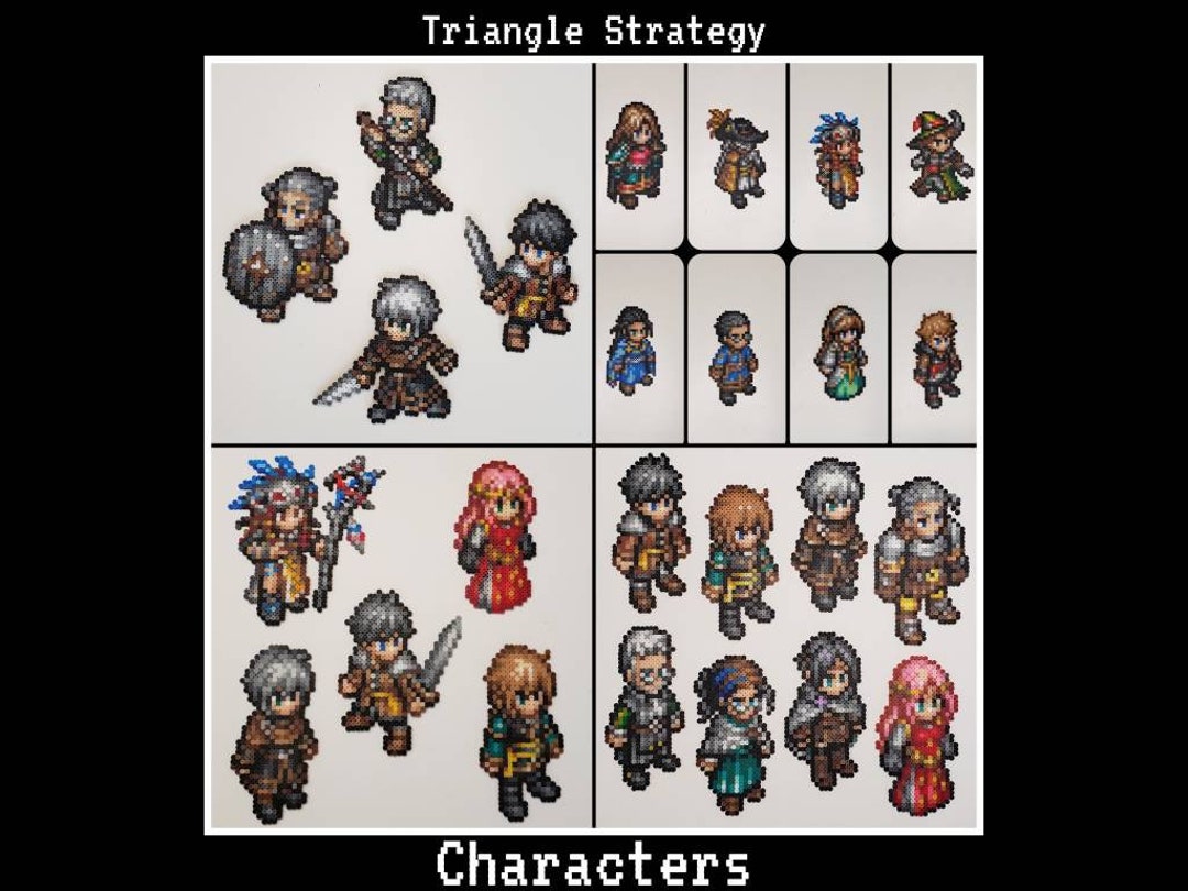Mini Bead Triangle Strategy Characters Serenoa, Frederica, Benedict