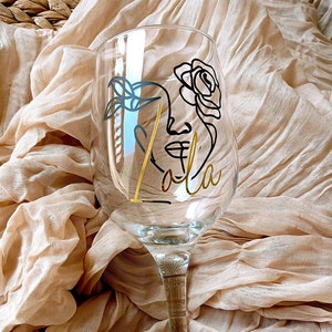 Copa de Vino Personalizada Mujer, Diseño, Regalo Dia de la Madre, Cumpleaños Mama, Regalo Original Mujer, Regalo Mujer Amante del Vino