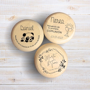 Yo-yo in legno personalizzati come regalo di nozze per bambini o come bomboniere per gli invitati alla comunione, regali per feste di compleanno per bambini