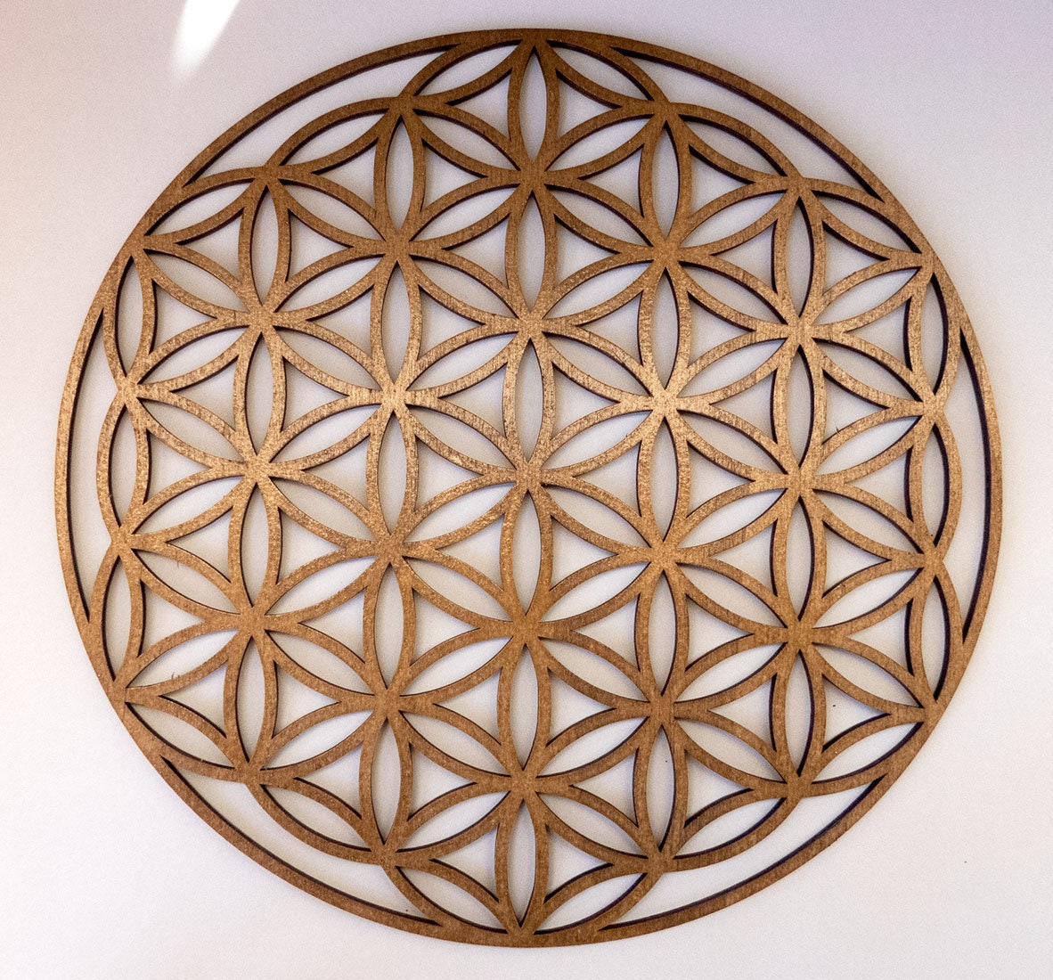Wooden Mandala 25 x 25 cm SAMSARA Model Buddhist Decoration, Hanging Mandala, Buddha, Zen Decoration, Meditation Room, Yoga Studio