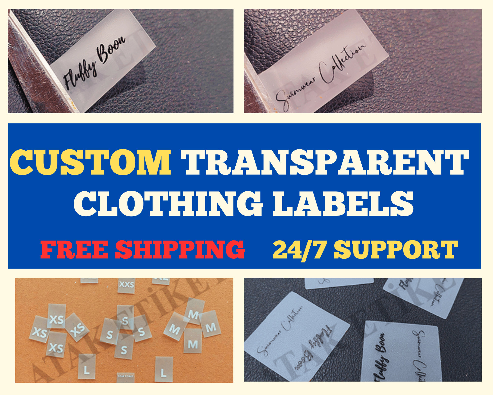 100pcs Custom Tpu Print Labels, Plastic Label , Soft PVC Label