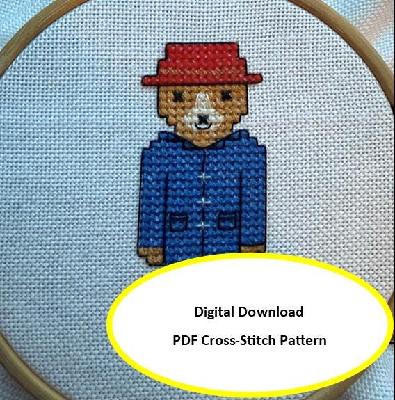 Paddington Bear Cross Stitch - Etsy