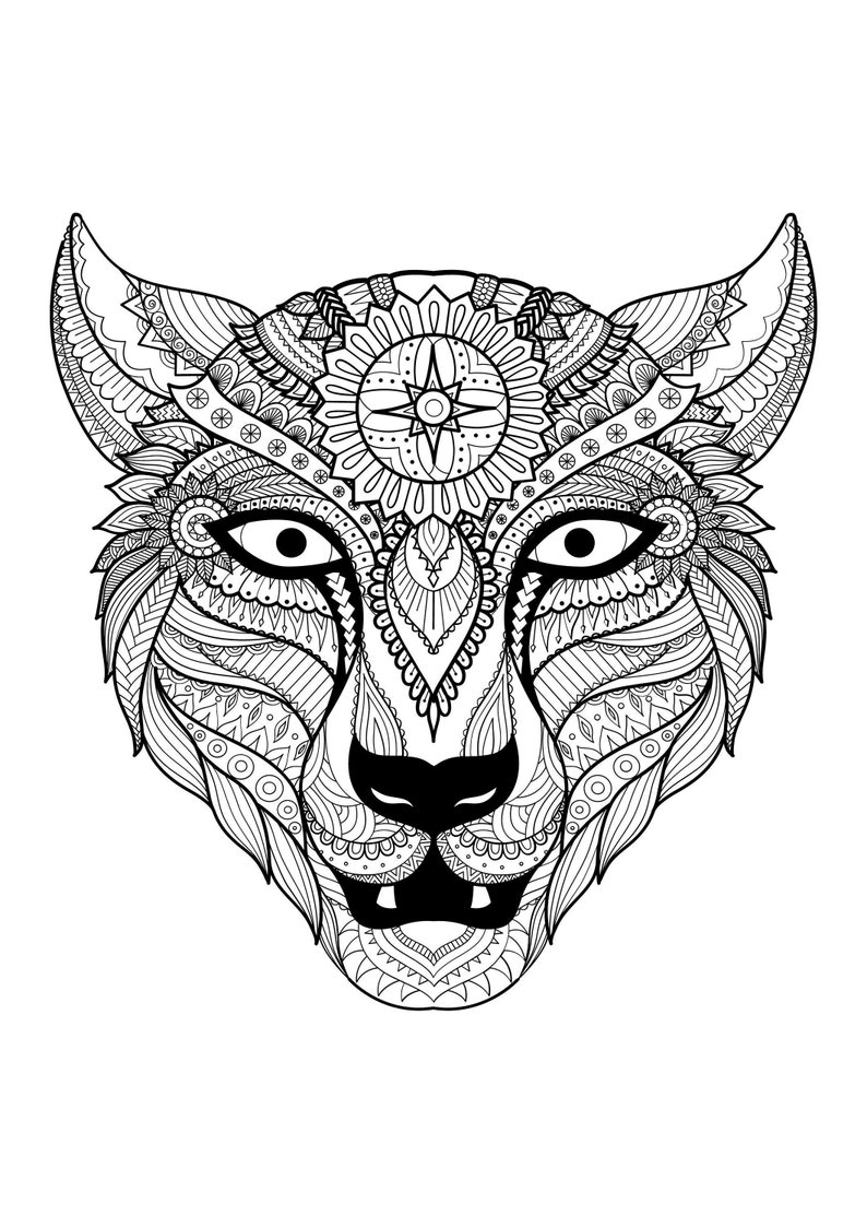 Mandala Animal Pack 30 Pages Mandala Svg Bundle Zentangle Etsy