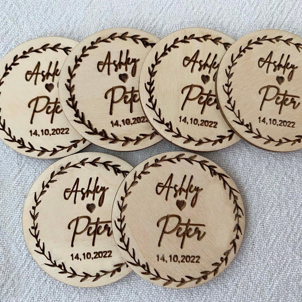 Wooden Wedding Favor Gold Wedding Ornaments Silver Wedding Party Favors for Guests Wedding Favors Wood, Ornaments Favor for Guests