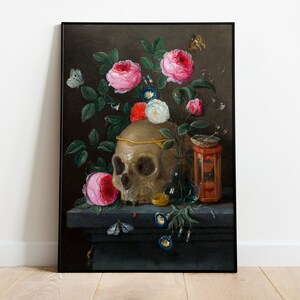 Vanitas Still Life (ca.1665–1670) painting in high resolution by Jan van Kessel poster famous painting museum wall art