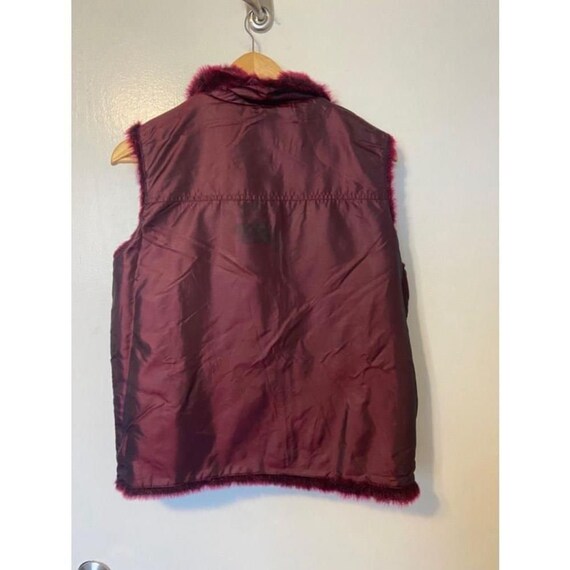 Vintage Deadstock Guess Burgundy Faux Fur Mob Wif… - image 4