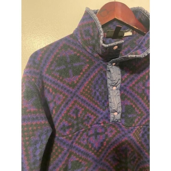 Vintage 90s Patagonia Spandex Fleece Black Half Zip Mens Sz