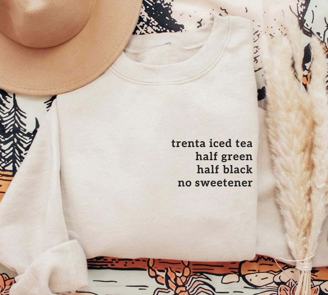 Custom Embroidered Trenta Iced Tea Half Green Half Black No Etsy