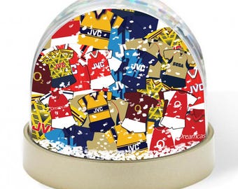 Arsenal Retro Kit Mash Snow Globe Classic Kits Xmas Decoration Great Gunners Fans Gift