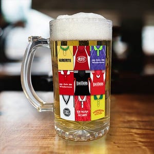 Bristol City Retro Shirt Montage Beer Glass Classic Kits Fans Top Quality Gift 16oz Bristol Retro Shirts Beer Stein Cup