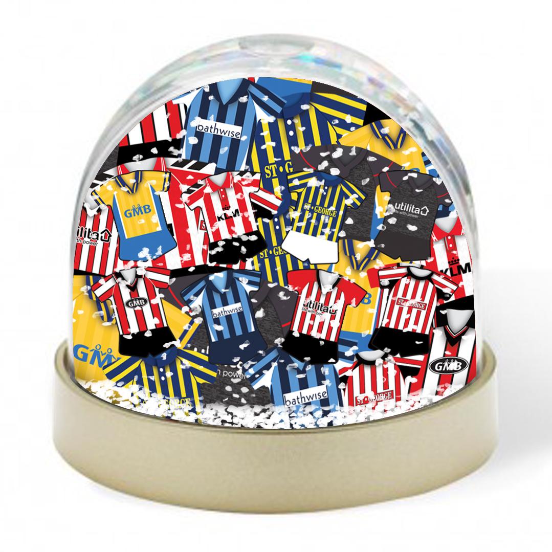 Brentford Retro Kit Mash Snow Globe Classic Kits Xmas Decoration Great Bees Fans Gift