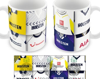 Spurs Retro Shirt Classic Kits Shirts Montage Mug Cup Top Quality Mug Great Christmas Gift Tottenham Hotspur Unofficial