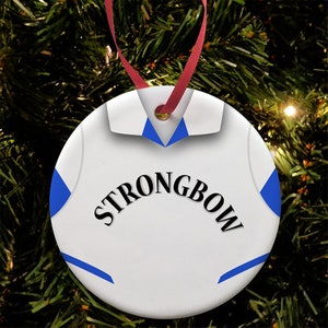 Leeds 2002 Retro Home Shirt Kit Christmas Tree Decoration Bauble Flat Ceramic Great Christmas Gift Utd United