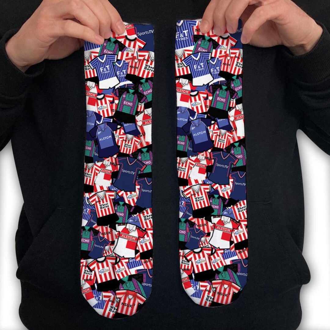 Lincoln City Retro Shirt Classic Kits Mash up Printed Socks Great Imps ...