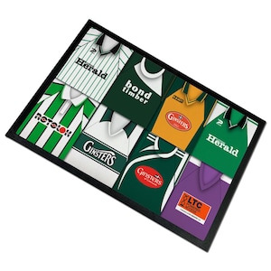 Plymouth Argyle Retro Kits Montage Door Floor Mat Choice Of Sizes Great Gift For Fans Floor Door Mat Classic Kits