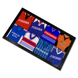 Ipswich Classic Shirts Retro Home & Away Shirts Kit Montage Bar Runner Great Tractor Boys Gift Town Etc Printed In The UK Football Gifts