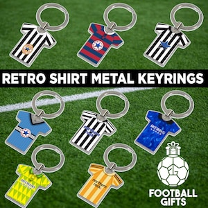 Newcastle Retro Shirt Kit Metal Keyring Key Ring Key Chain | Choice Of Newcastle Kits | Great Gift For Toon Army Fans | Printed In The UK |