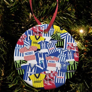 Brighton Kit Mash Retro Shirt Kit Christmas Tree Decoration Bauble Flat Ceramic Great Christmas Gift Seagulls Printed In The UK