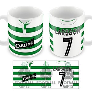 Celtic Larsson 7 Retro Home 2003 Shirt Classic Kits Mug Cup Top Quality Mug Great Gift