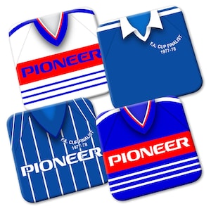 Ipswich Retro Shirts Kits 4 Pack Of Printed Hardboard Coasters Great Gift Football Gifts Town
