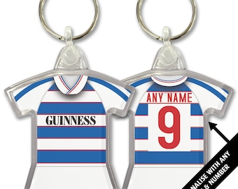 Kit de camiseta retro QPR Home 1984. Llavero personalizado. Gran regalo de Navidad. Añade cualquier nombre y número.