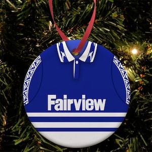 Millwall Retro Shirt Choice Of Kit Christmas Tree Decoration Bauble Flat Ceramic Great Christmas Gift