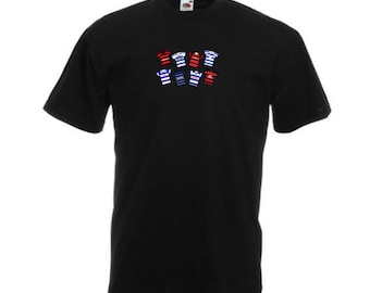 QPR Retro Kits Black T-Shirt Tshirt Tee | Great Gift For Fans | Choice Of Sizes | Retro T-shirts Tee