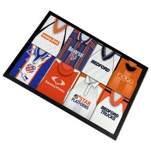 Luton Retro Kits Montage Tür Bodenmatte Auswahl an Größen Tolles Geschenk für Hutmacher Fans Luton Boden Türmatte Stadt Etc Classic Kits