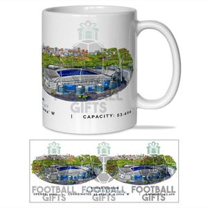 Man City Around The Grounds Etihad Stadium Water Colour Mug Cup Top Quality Mug Great City Fans Christmas Gift Unofficial