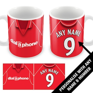 Middlesbrough Home 2003 Retro Shirt Kit Personalised Mug Cup Great Christmas Gift Add Any Name & Number