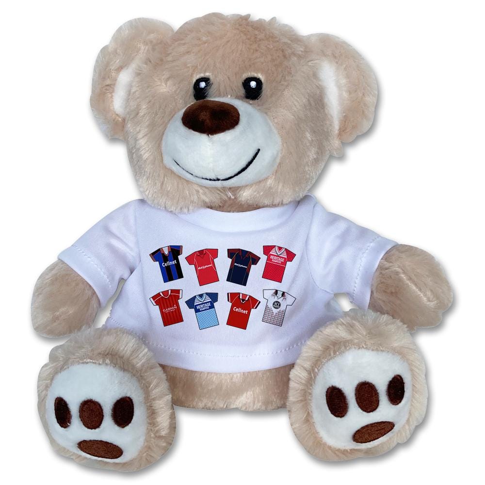 Middlesbrough Retro Shirt Classic Kits Teddy Bear Soft Toy Great Boro Fans Christmas Gift