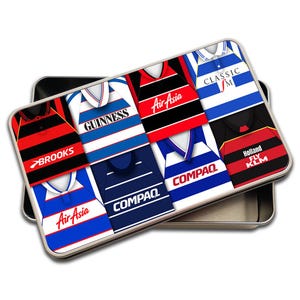 QPR Retro Kit Montage Pencil Tin Case Great Rangers Fans Gift QPR Metal Tin Classic Kits