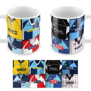 Wycombe Retro Shirt Classic Kits Shirts Montage Mug Cup Top Quality Mug Great Christmas Gift Unofficial Football Gifts Printed In The UK