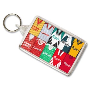 Liverpool Retro Shirt Montage Keyring | Standard Keyring Key Ring Key Chain | Christmas Gift Stocking filler For Liverpool Fans |
