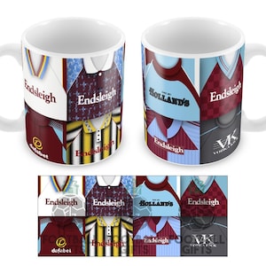 Burnley Retro Shirt Classic Kits Shirts Montage Becher Tasse Top Qualität Becher Großes Weihnachtsgeschenk Clarets Inoffizielle