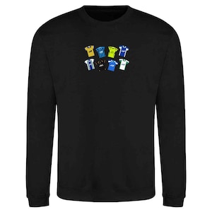 Wigan Athletic Retro Kits Schwarz Pullover Top | Tolles Geschenk für Fans | Gedruckt in Großbritannien | Wigan Fans Jumper Classic Kits