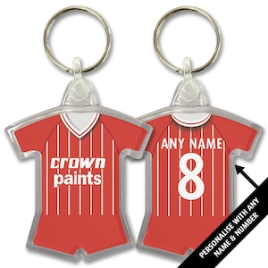 Liverpool Home 1984 Retro Shirt Kit Personalised Keyring Key Ring Key Chain Great Christmas Gift Add Any Name & Number