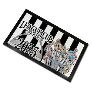 Newcastle Utd League Cup Winners 2025 Bar Runner Mat Design 1 Choice Of Sizes Great Gift For Toon Army Fans Man Cave Football Gifts