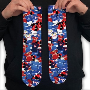 Portsmouth Pompey Retro Shirt Classic Kits Mash Up Printed Socks Great Christmas Gift Portsmouth Unofficial