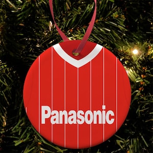 Forest 1982 Retro Home Shirt Kit Christmas Tree Decoration Bauble Flat Ceramic Great Christmas Gift Nottingham