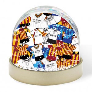 Bradford Retro Kit Mash Snow Globe Classic Kits Xmas Decoration City Etc Great Bantams Fans Gift
