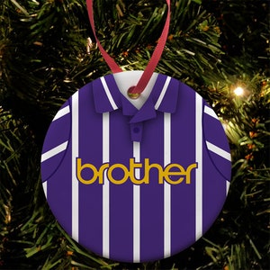City 1993 Retro Away Shirt Kit Christmas Tree Decoration Bauble Flat Ceramic Great Christmas Gift Manchester Man